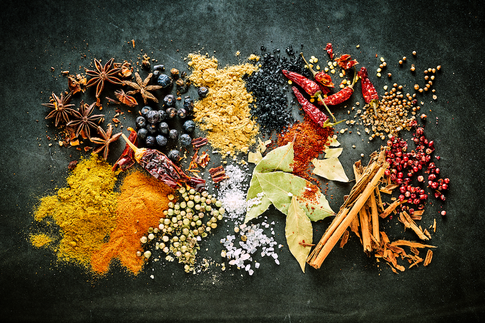 Curated selection of gourmet spices